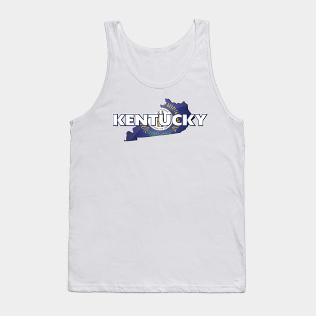 Kentucky Colored State Tank Top by m2inspiration